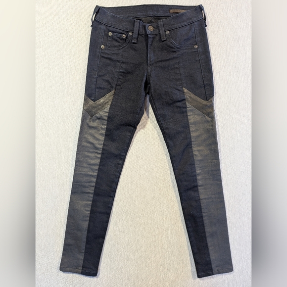 rag & bone Denim - Rag & Bone Grand Prix Motocross Skinny Jeans Women's 24 Midnight Blue